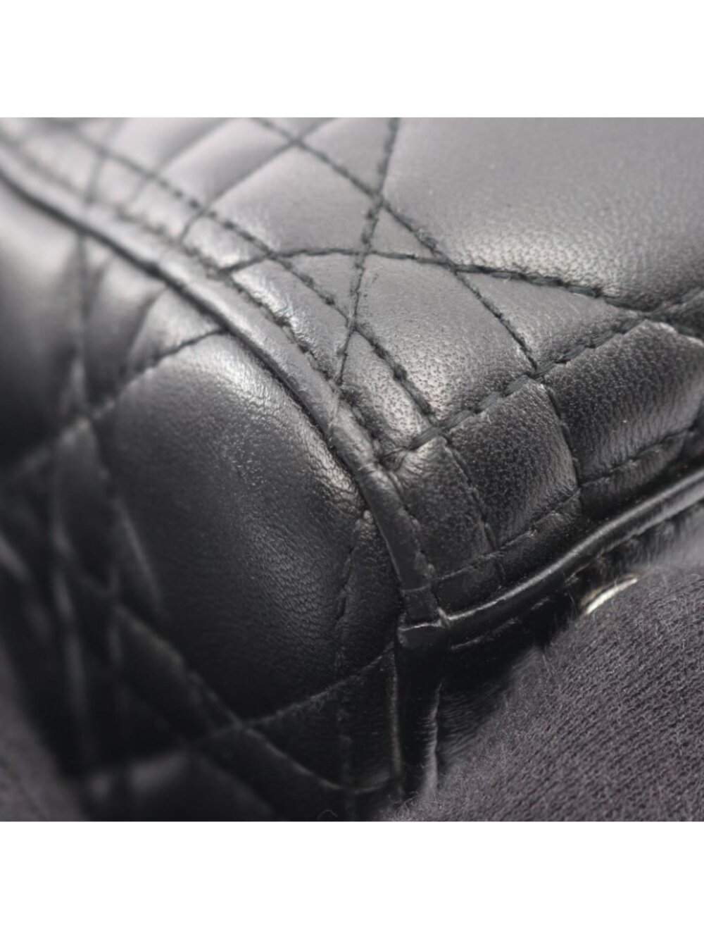 ★SOLD★ Dior Handbag Lady Dior Large Cannage 2-Way Black Leather Lady Dior Tote - Picture 5 of 9